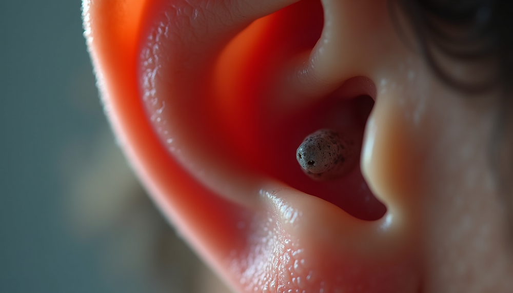 Foreign objects and ear care illustration